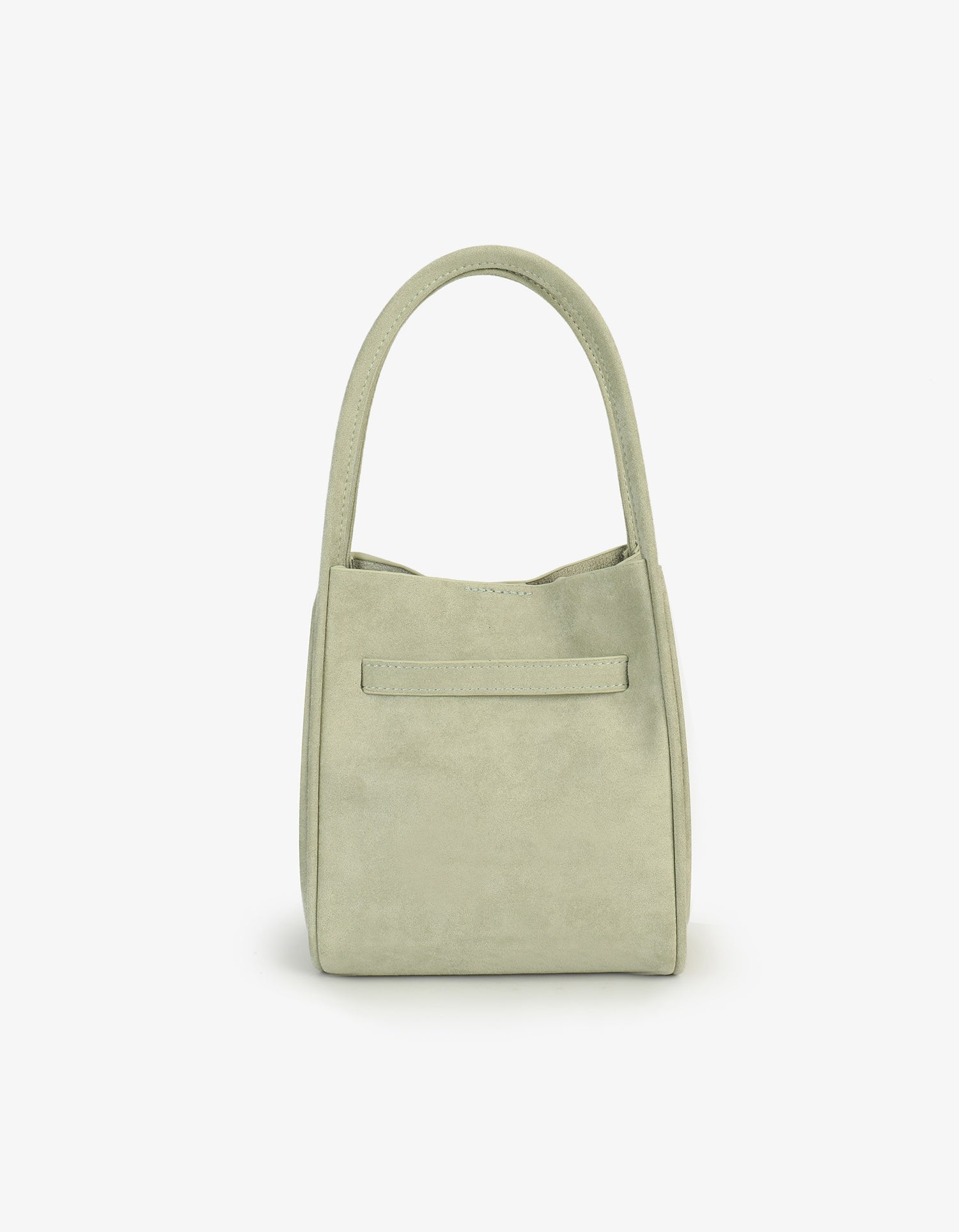 HOLLACE MINI TOTE FAUX SUEDE BUCKLE CELADON - REMI/REID