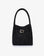 HOLLACE MINI TOTE FAUX SUEDE CROC BUCKLE BLACK - REMI/REID