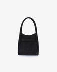 HOLLACE MINI TOTE FAUX SUEDE CROC BUCKLE BLACK - REMI/REID