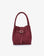 HOLLACE MINI TOTE FAUX SUEDE CROC BUCKLE WINE - REMI/REID