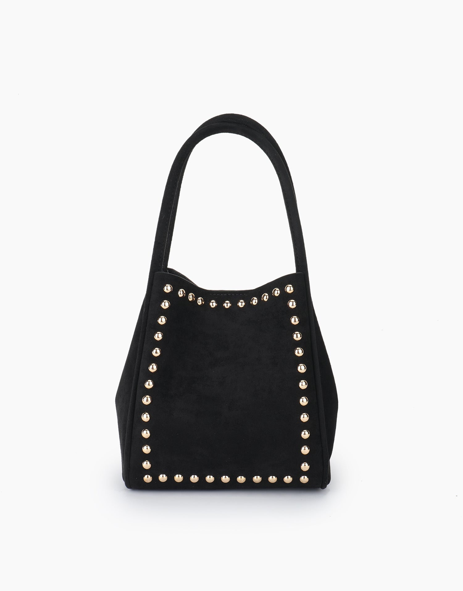 HOLLACE MINI TOTE STUDDED FAUX SUEDE BLACK - REMI/REID