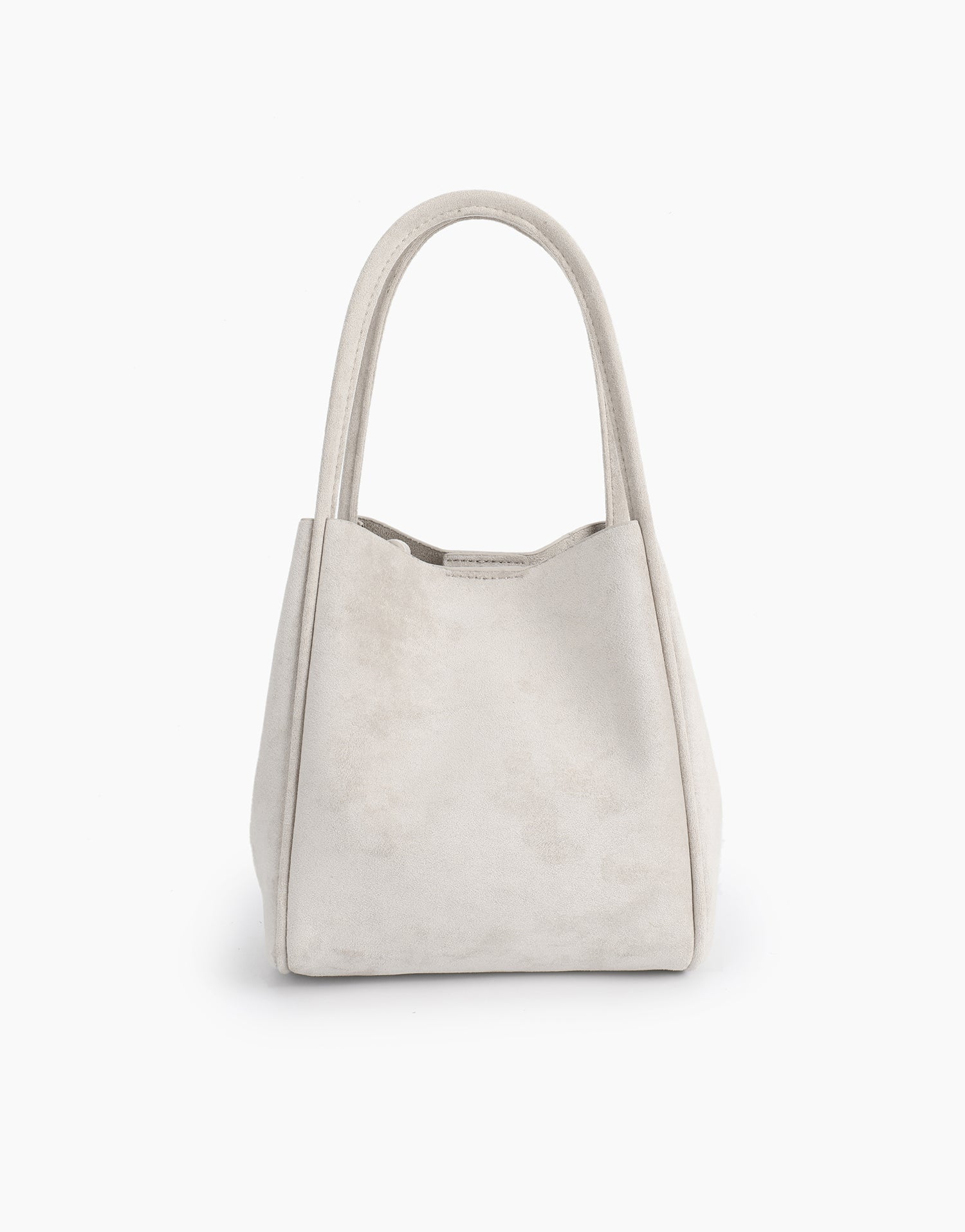 HOLLACE MINI TOTE STUDDED FAUX SUEDE CREAM - REMI/REID