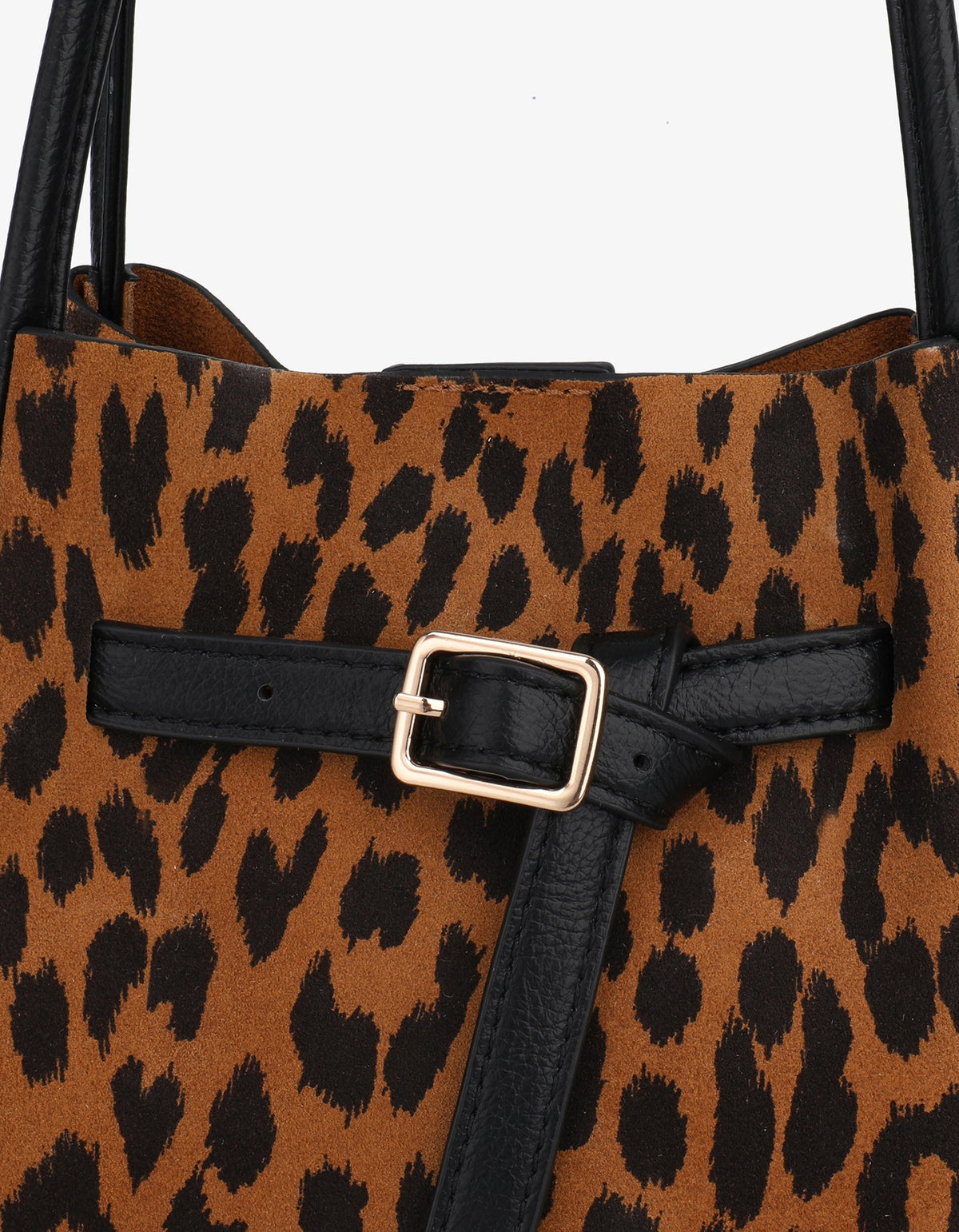HOLLACE MINI TOTE SUEDE WITH BUCKLE LEOPARD - REMI/REID