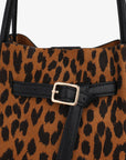 HOLLACE MINI TOTE SUEDE WITH BUCKLE LEOPARD - REMI/REID