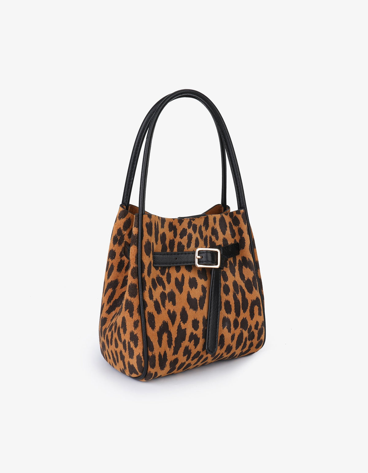 HOLLACE MINI TOTE SUEDE WITH BUCKLE LEOPARD - REMI/REID