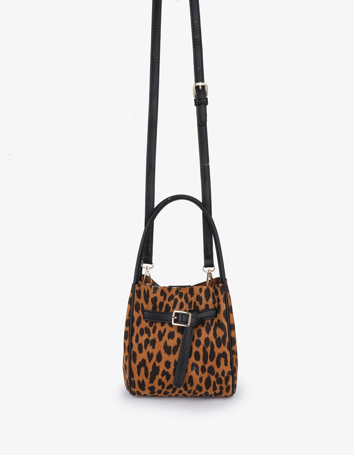 HOLLACE MINI TOTE SUEDE WITH BUCKLE LEOPARD - REMI/REID