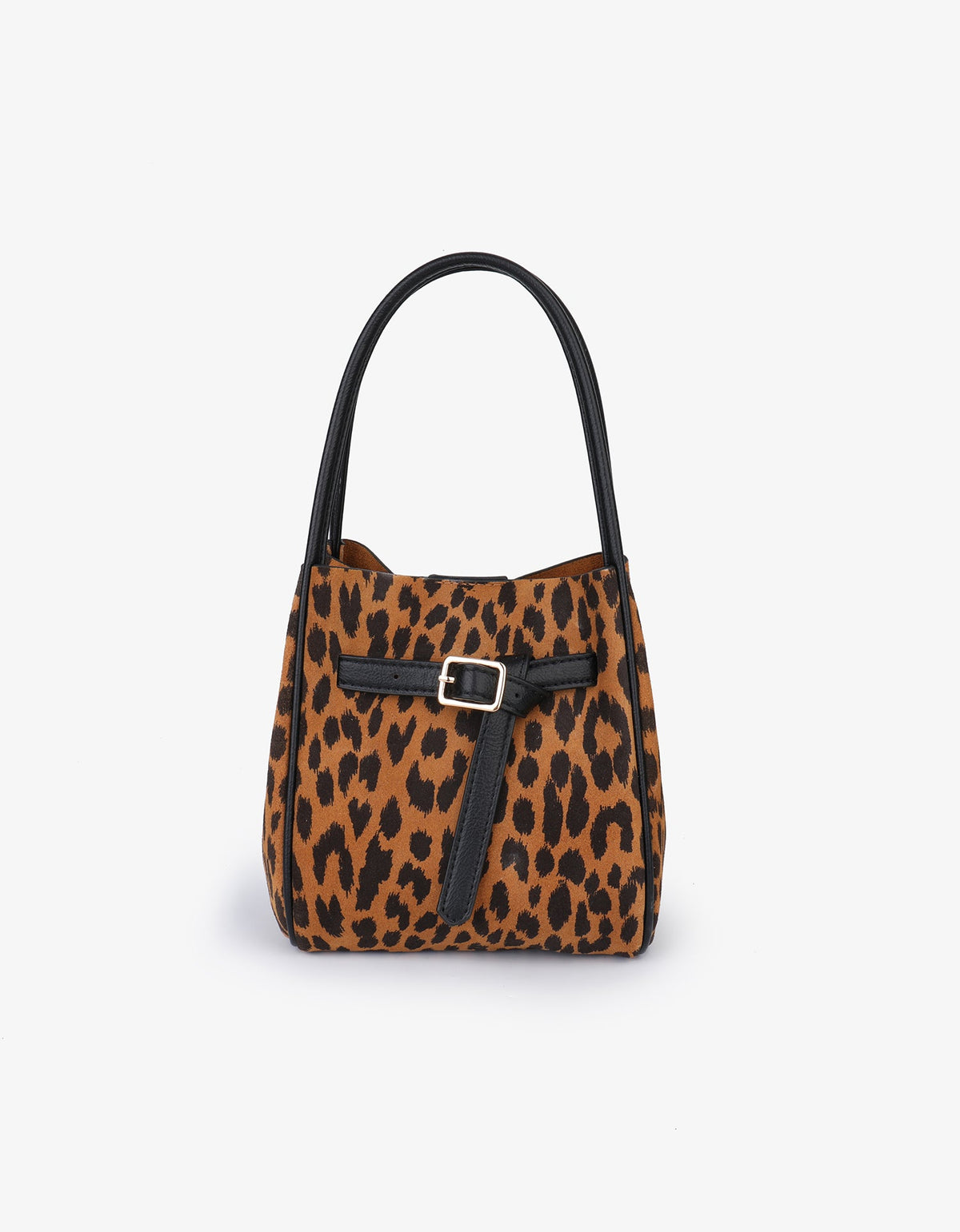 HOLLACE MINI TOTE SUEDE WITH BUCKLE LEOPARD - REMI/REID