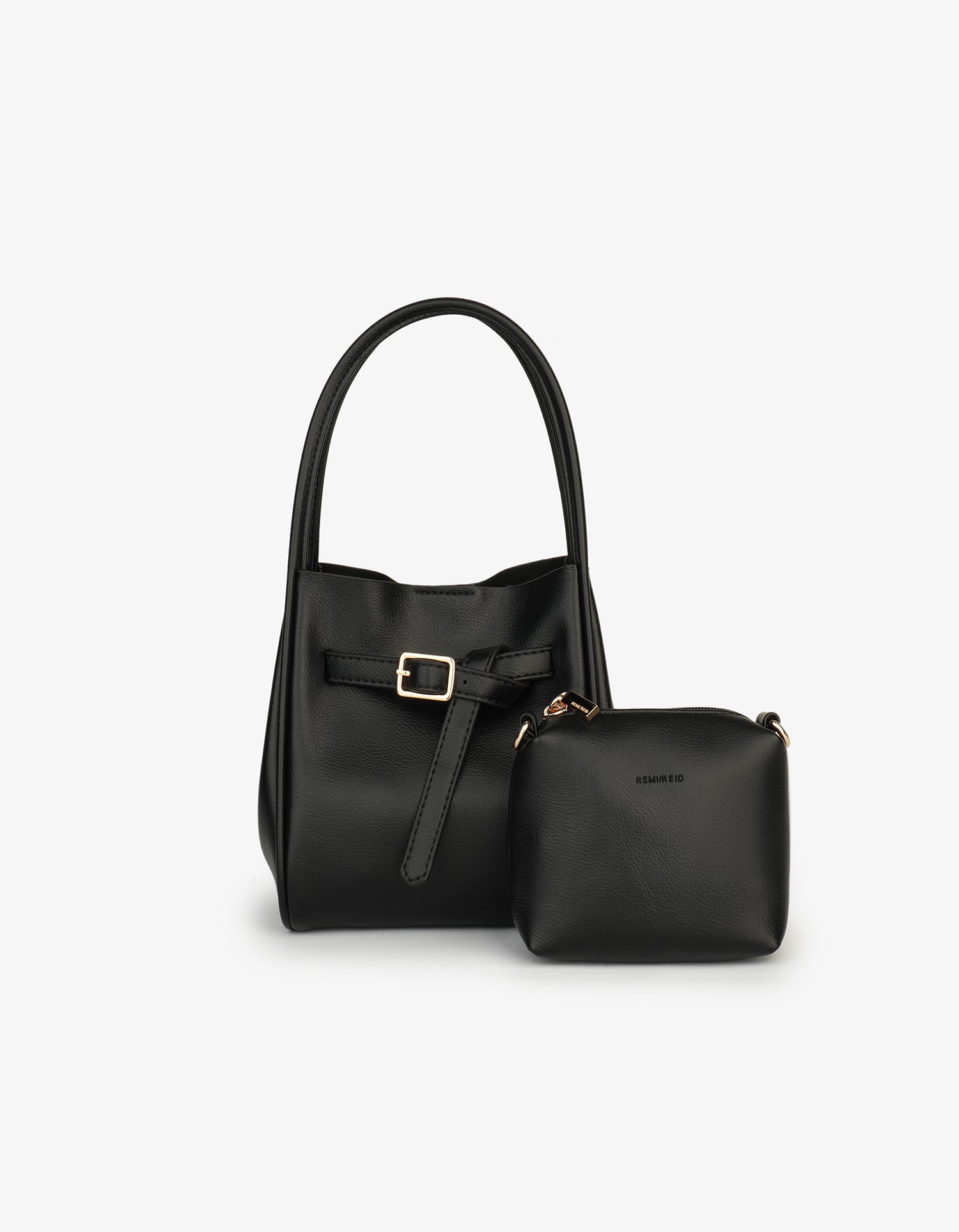 HOLLACE MINI TOTE VEGAN BUCKLE BLACK - REMI/REID