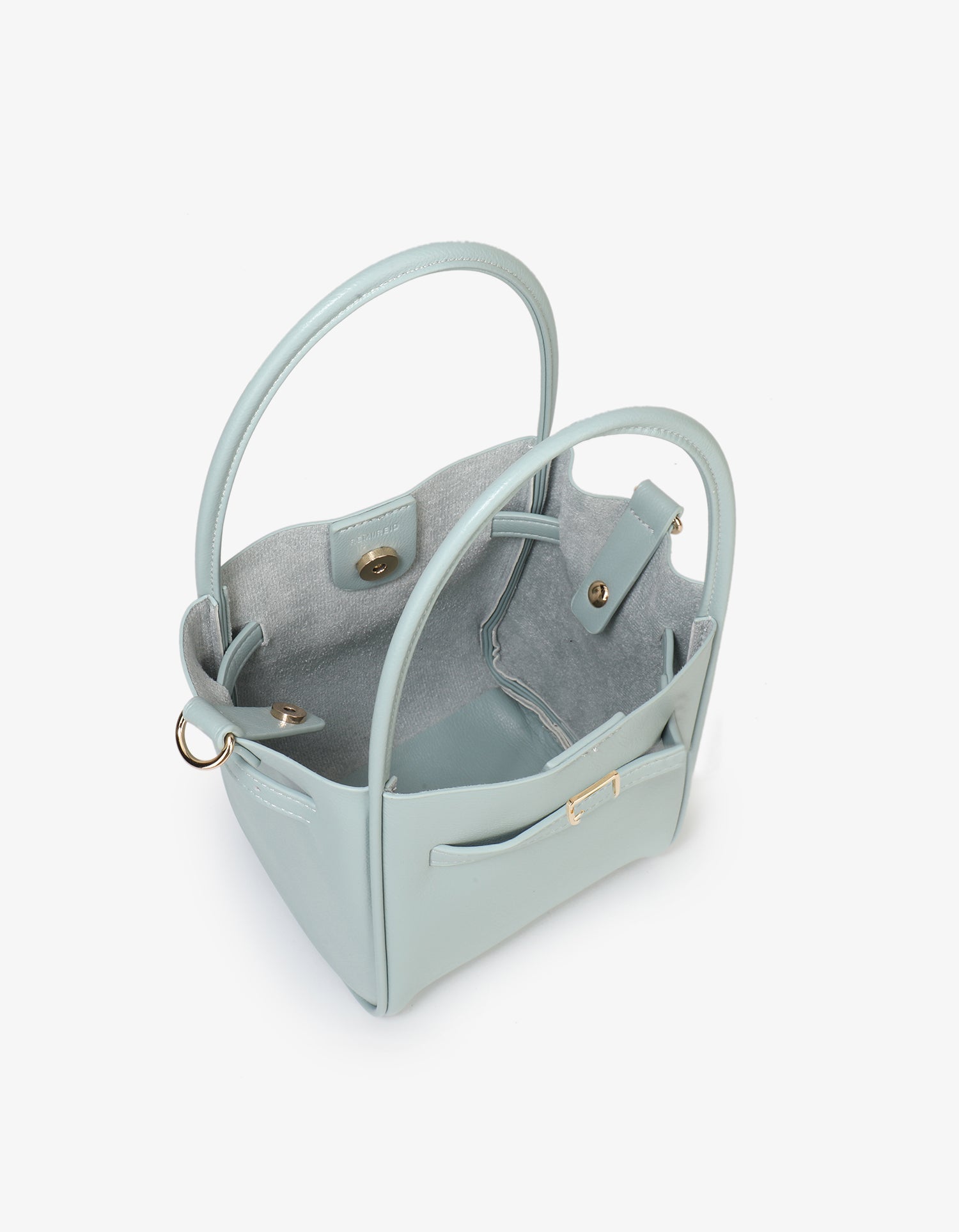 HOLLACE MINI TOTE VEGAN BUCKLE BLUE - REMI/REID