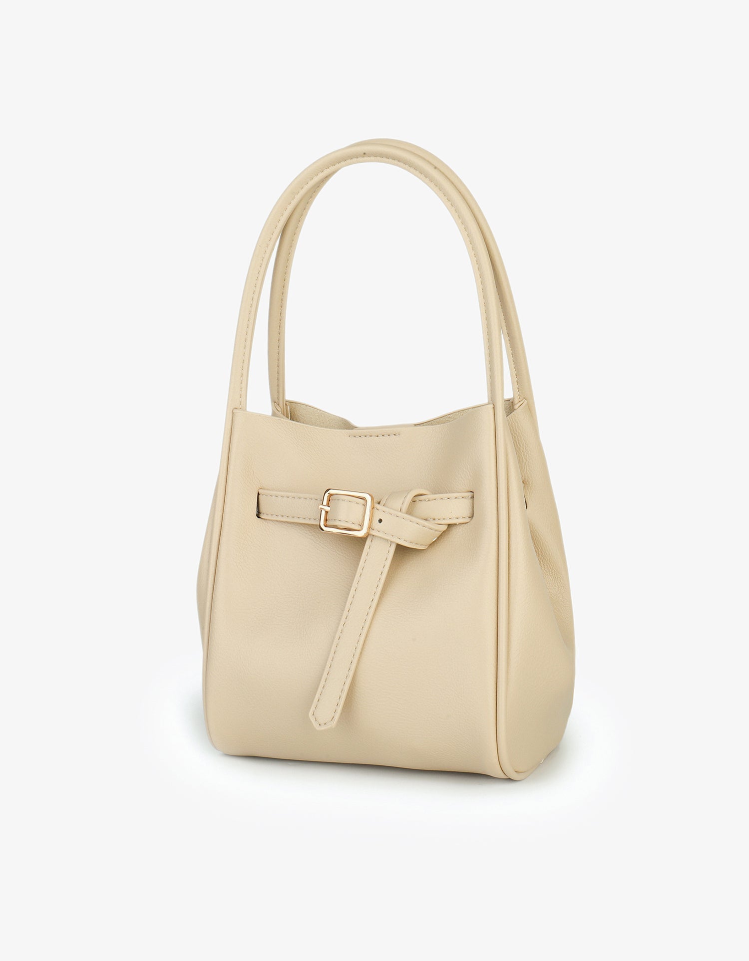 HOLLACE MINI TOTE VEGAN BUCKLE CREAM - REMI/REID