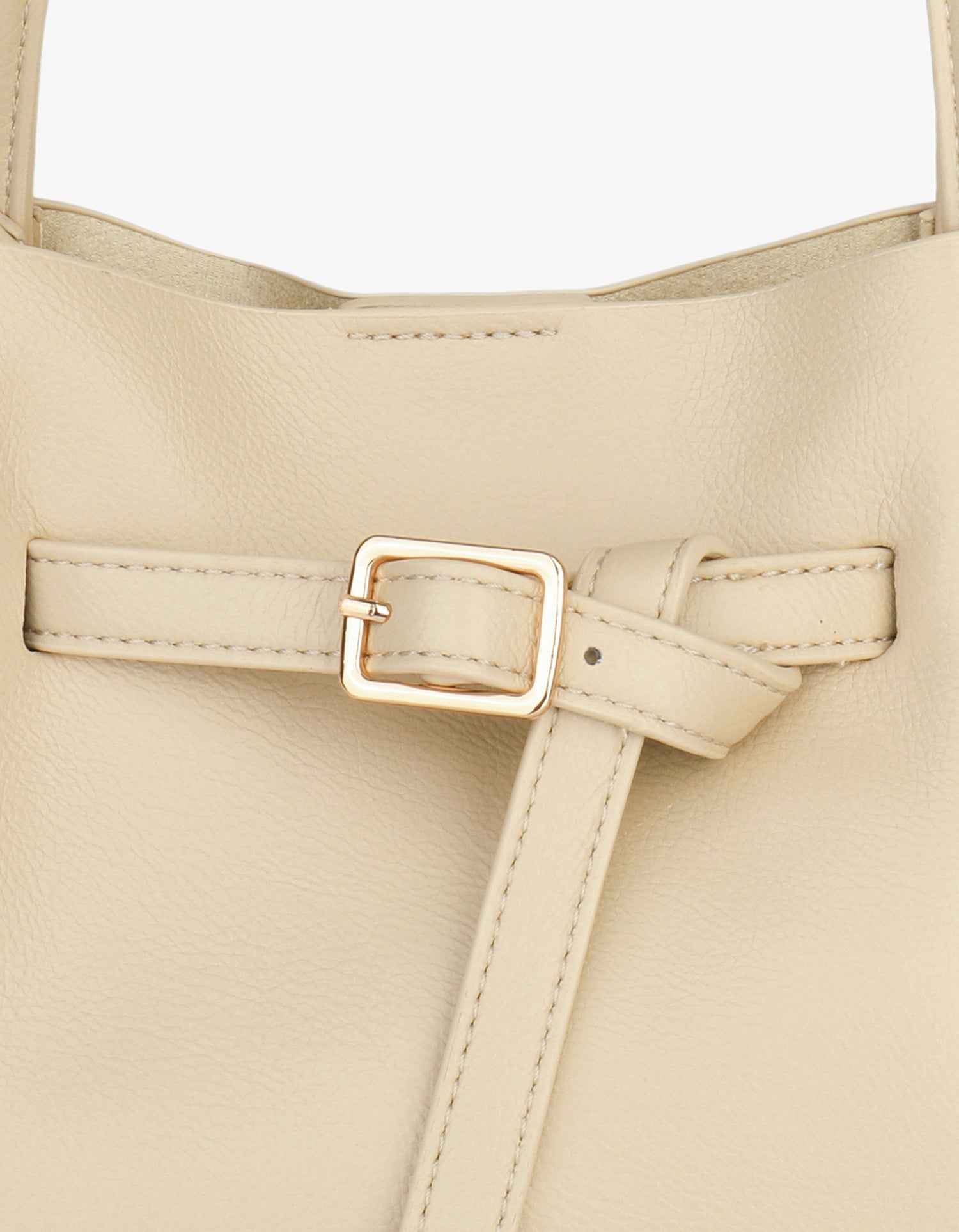HOLLACE MINI TOTE VEGAN BUCKLE CREAM - REMI/REID