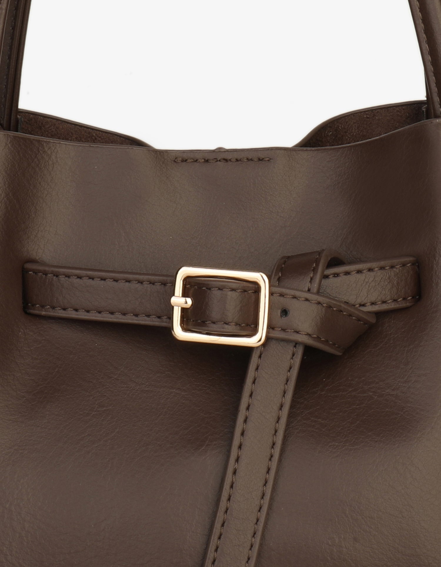 HOLLACE MINI TOTE VEGAN BUCKLE ESPRESSO - REMI/REID