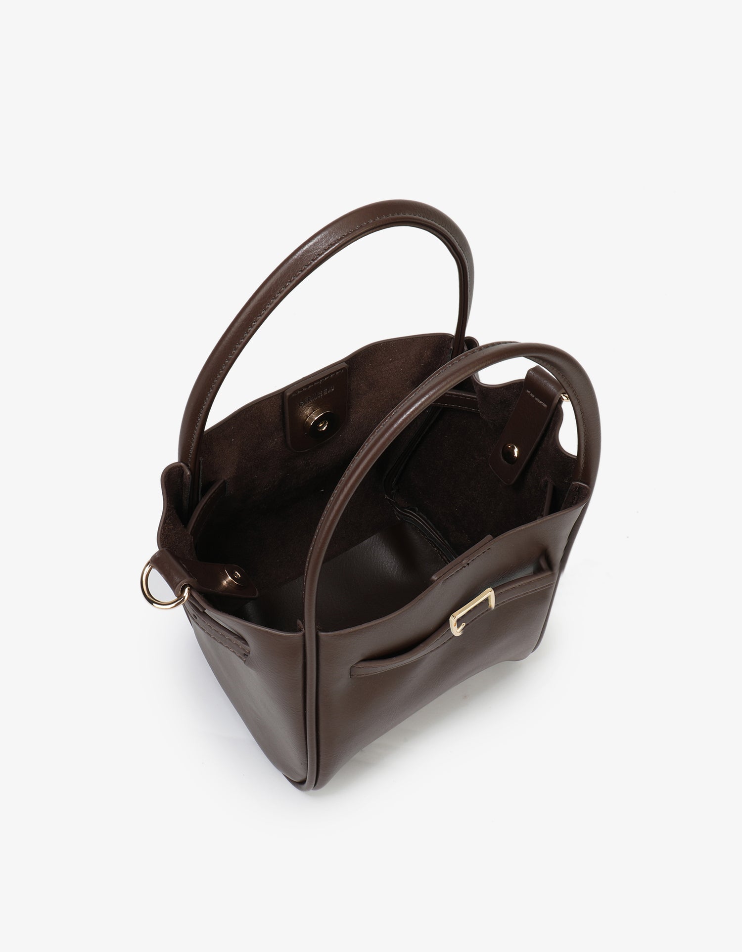 HOLLACE MINI TOTE VEGAN BUCKLE ESPRESSO - REMI/REID