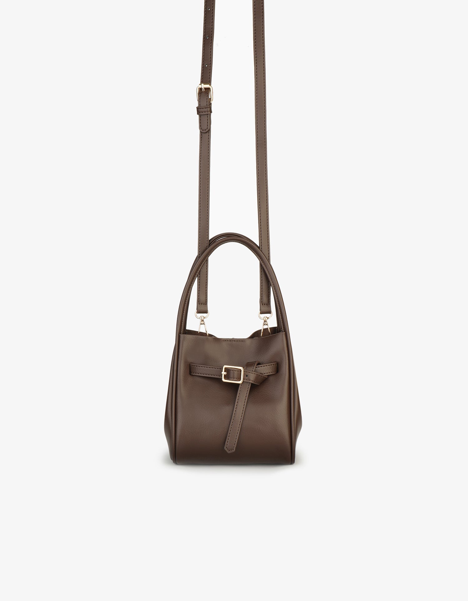 HOLLACE MINI TOTE VEGAN BUCKLE ESPRESSO - REMI/REID
