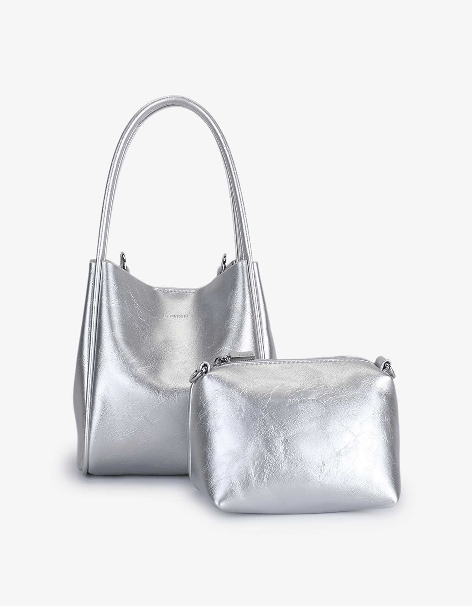 HOLLACE MINI TOTE WAXED SILVER - REMI/REID