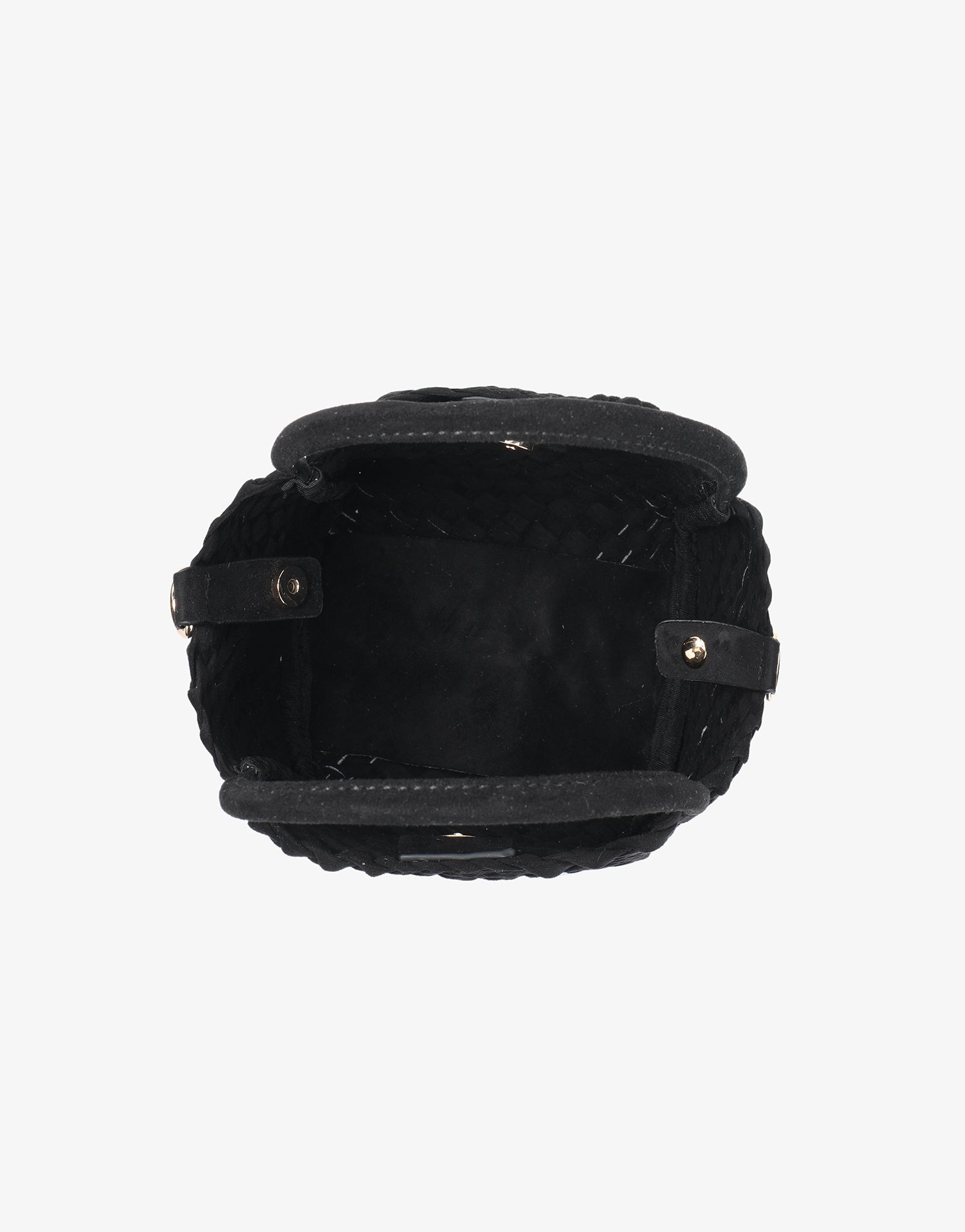 HOLLACE MINI TOTE WOVEN FAUX SUEDE BLACK - REMI/REID