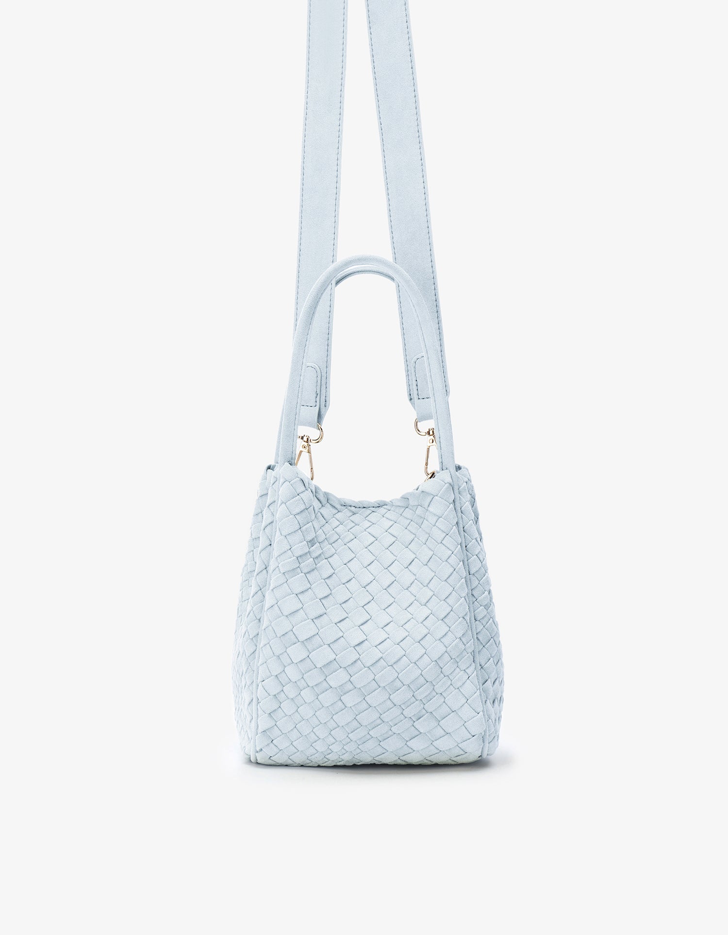 HOLLACE MINI TOTE WOVEN FAUX SUEDE BLUE - REMI/REID
