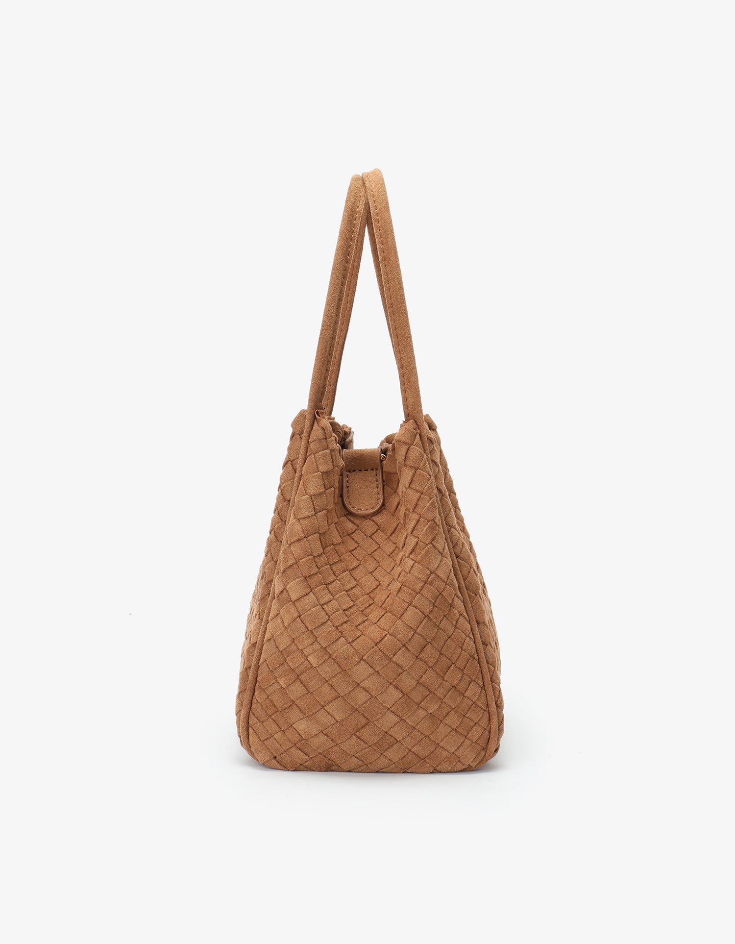 HOLLACE MINI TOTE WOVEN FAUX SUEDE CAMEL - REMI/REID