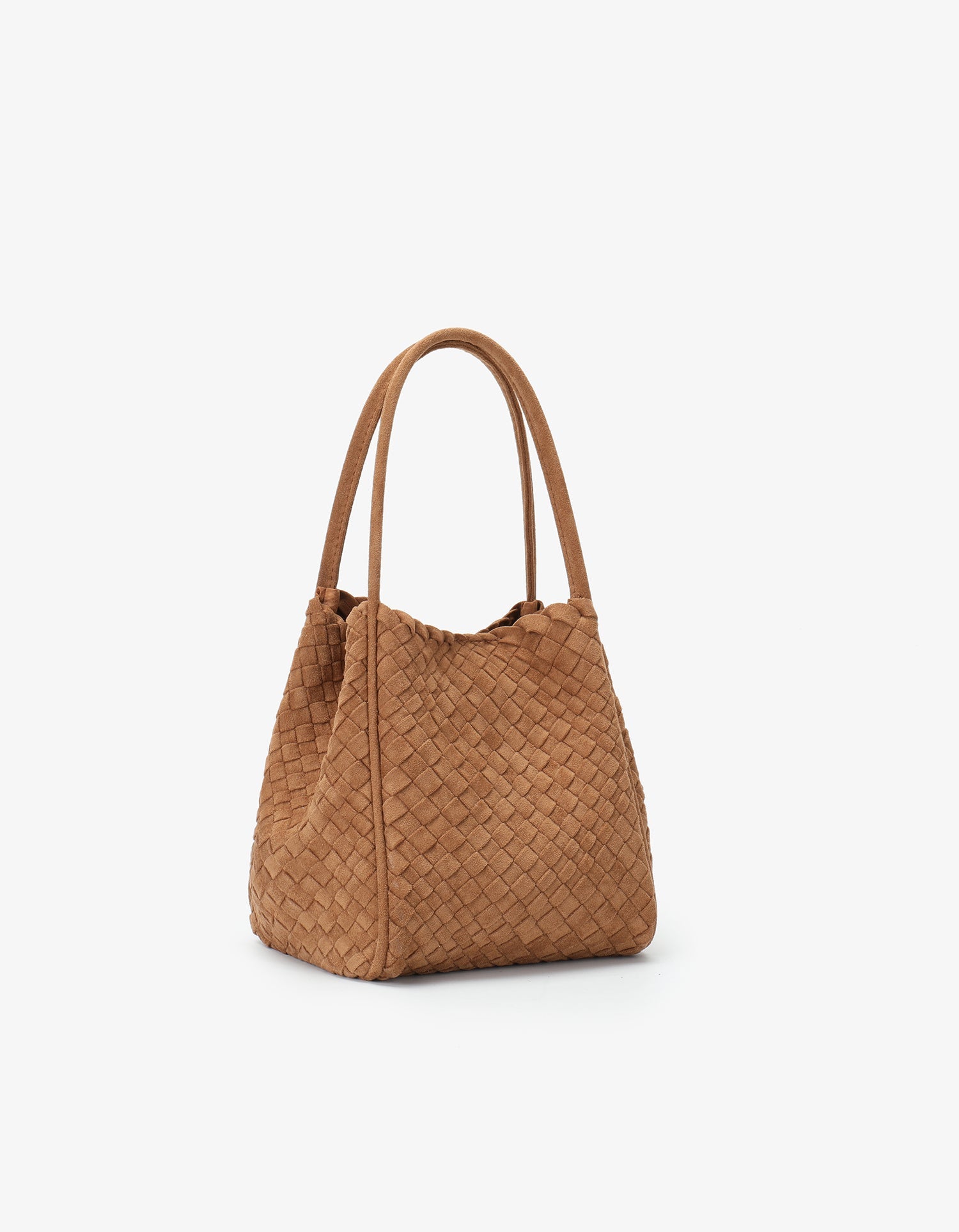 HOLLACE MINI TOTE WOVEN FAUX SUEDE CAMEL - REMI/REID