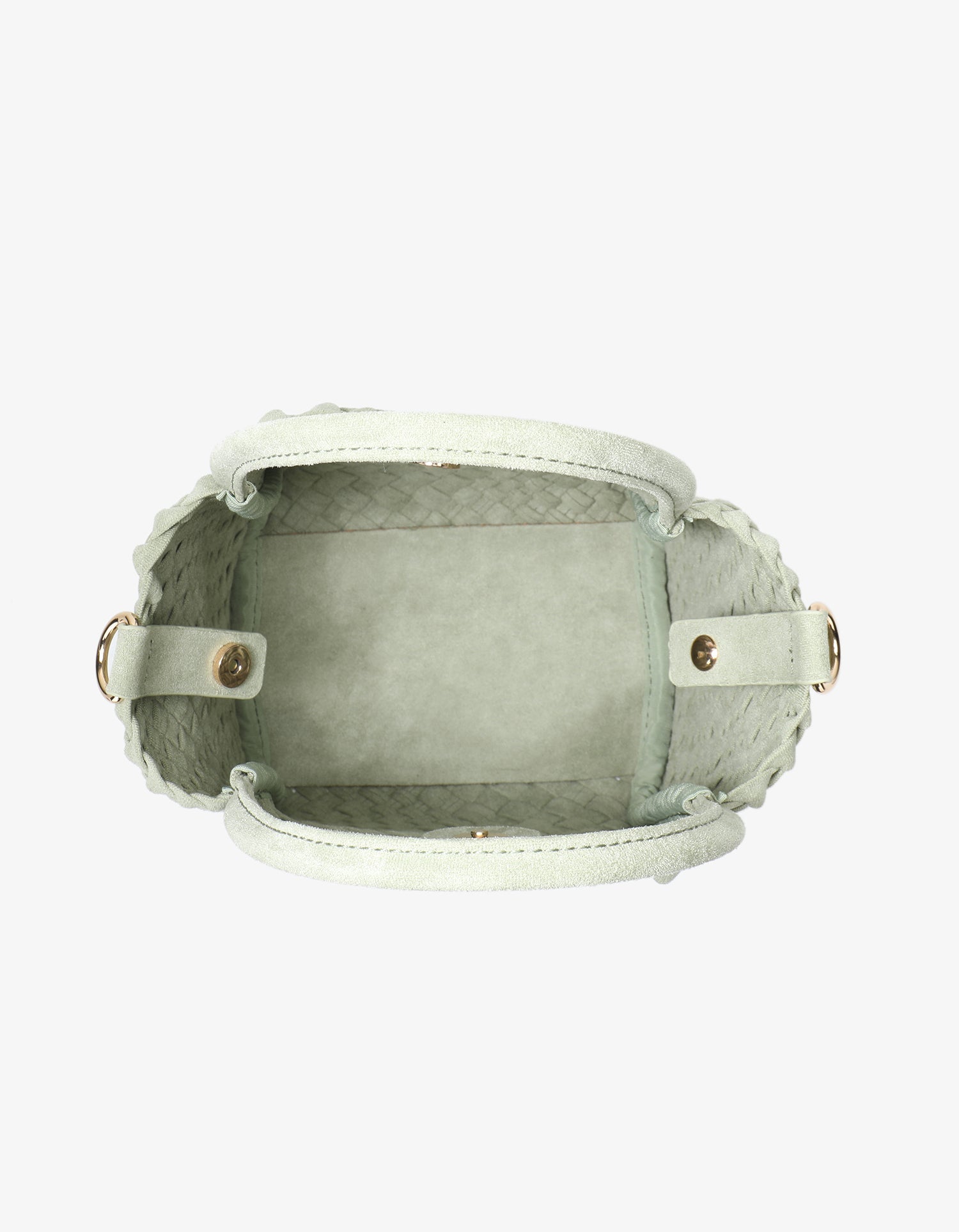 HOLLACE MINI TOTE WOVEN FAUX SUEDE CELADON - REMI/REID