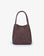 HOLLACE MINI TOTE WOVEN FAUX SUEDE CHOCOLATE - REMI/REID