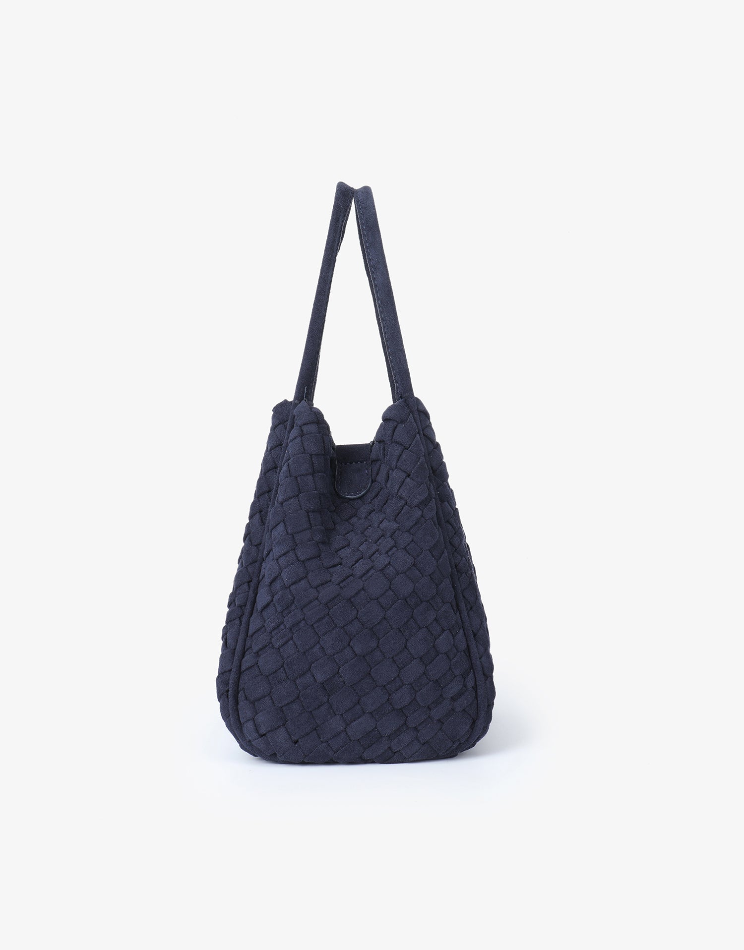 HOLLACE MINI TOTE WOVEN FAUX SUEDE NAVY - REMI/REID