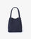 HOLLACE MINI TOTE WOVEN FAUX SUEDE NAVY - REMI/REID