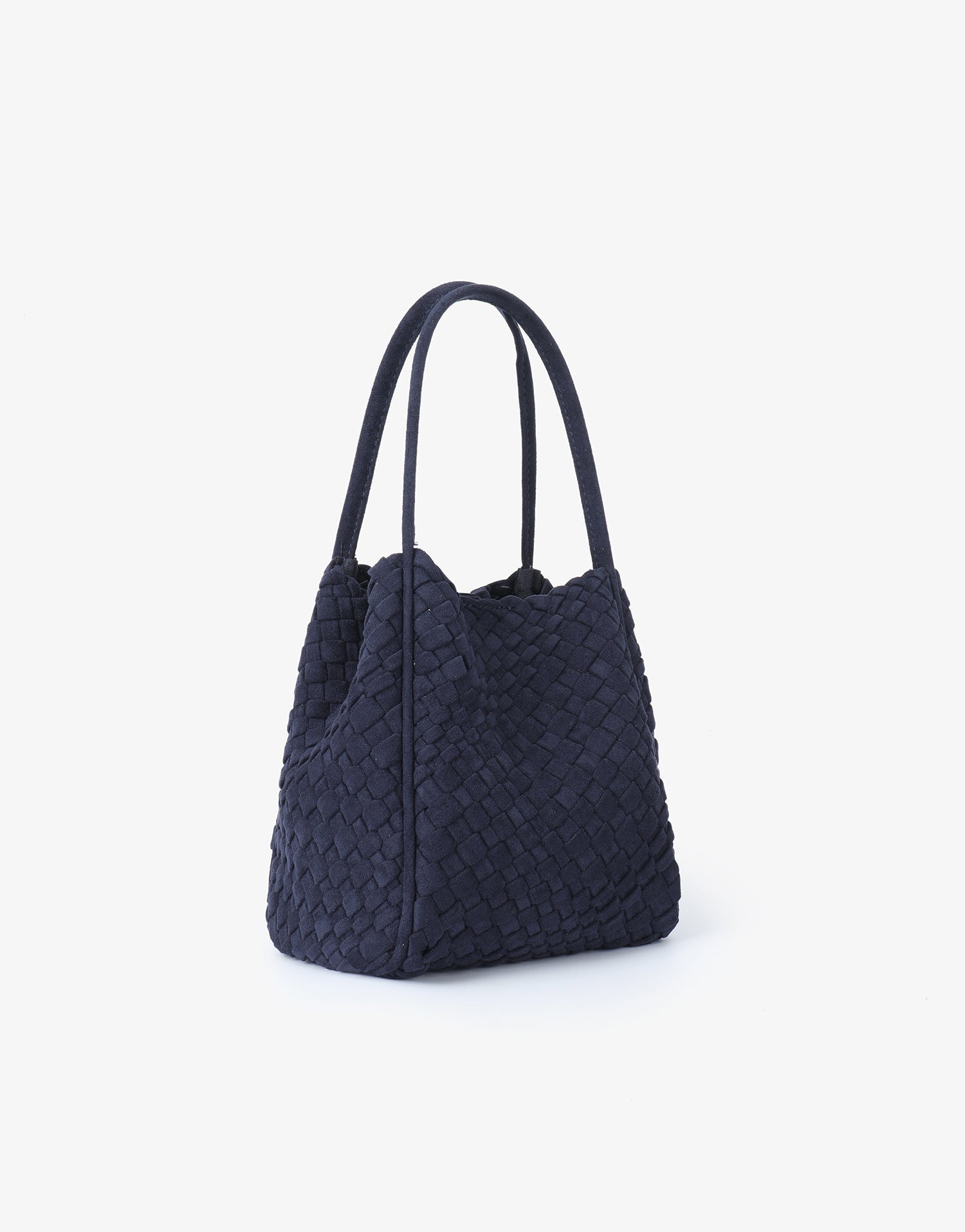 HOLLACE MINI TOTE WOVEN FAUX SUEDE NAVY - REMI/REID