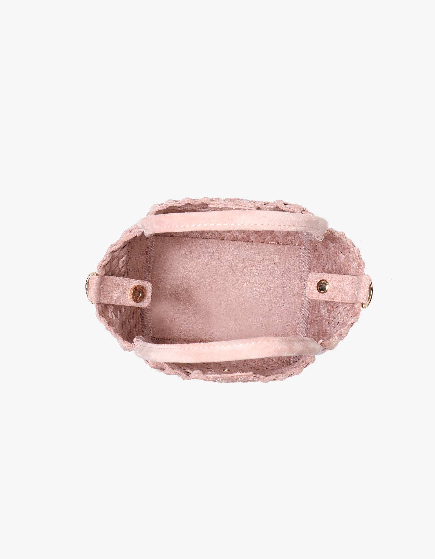 HOLLACE MINI TOTE WOVEN FAUX SUEDE ROSE - REMI/REID