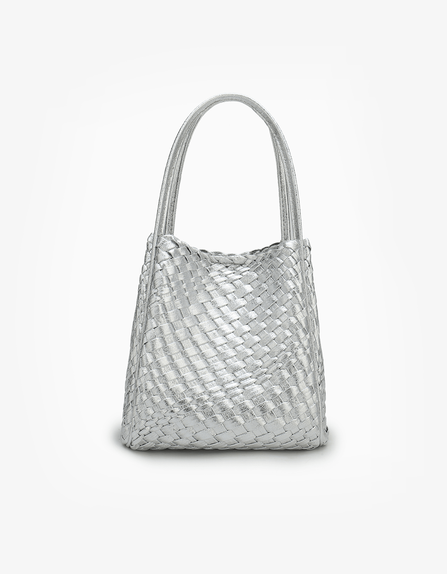 HOLLACE MINI TOTE WOVEN HI SHINE SILVER - REMI/REID