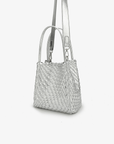 HOLLACE MINI TOTE WOVEN HI SHINE SILVER - REMI/REID