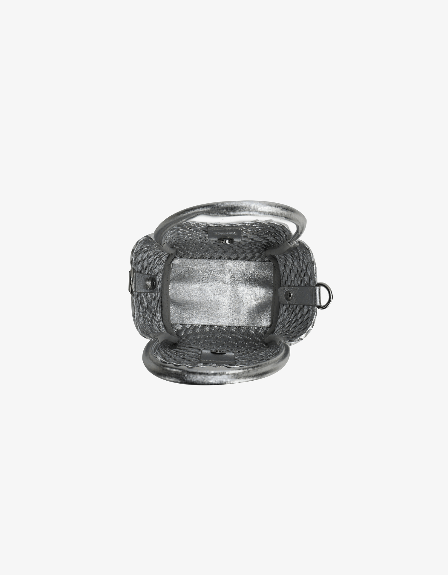 HOLLACE MINI TOTE WOVEN HI SHINE SILVER – REMI/REID