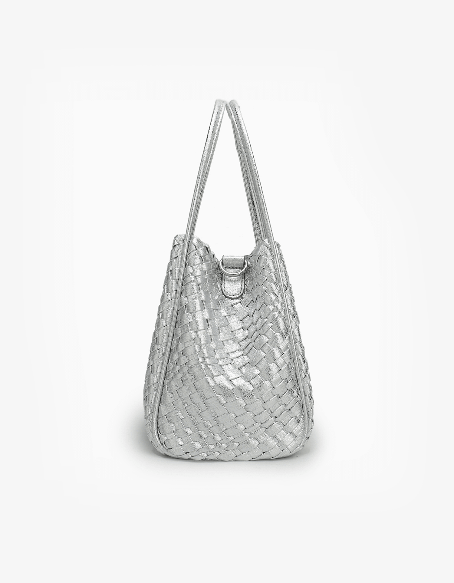 HOLLACE MINI TOTE WOVEN HI SHINE SILVER - REMI/REID