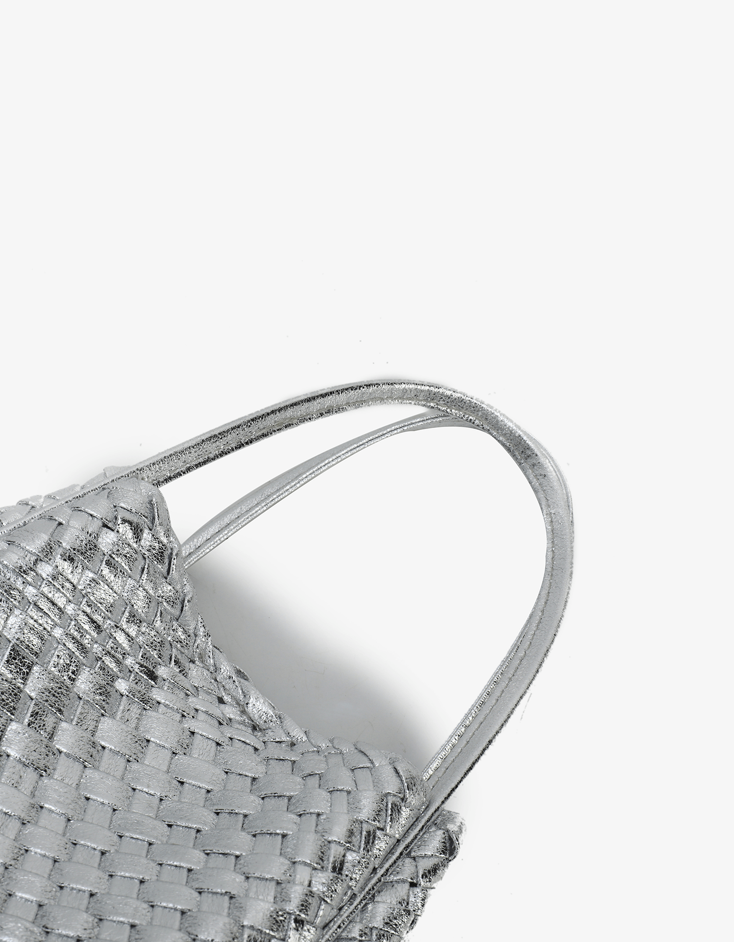 HOLLACE MINI TOTE WOVEN HI SHINE SILVER - REMI/REID