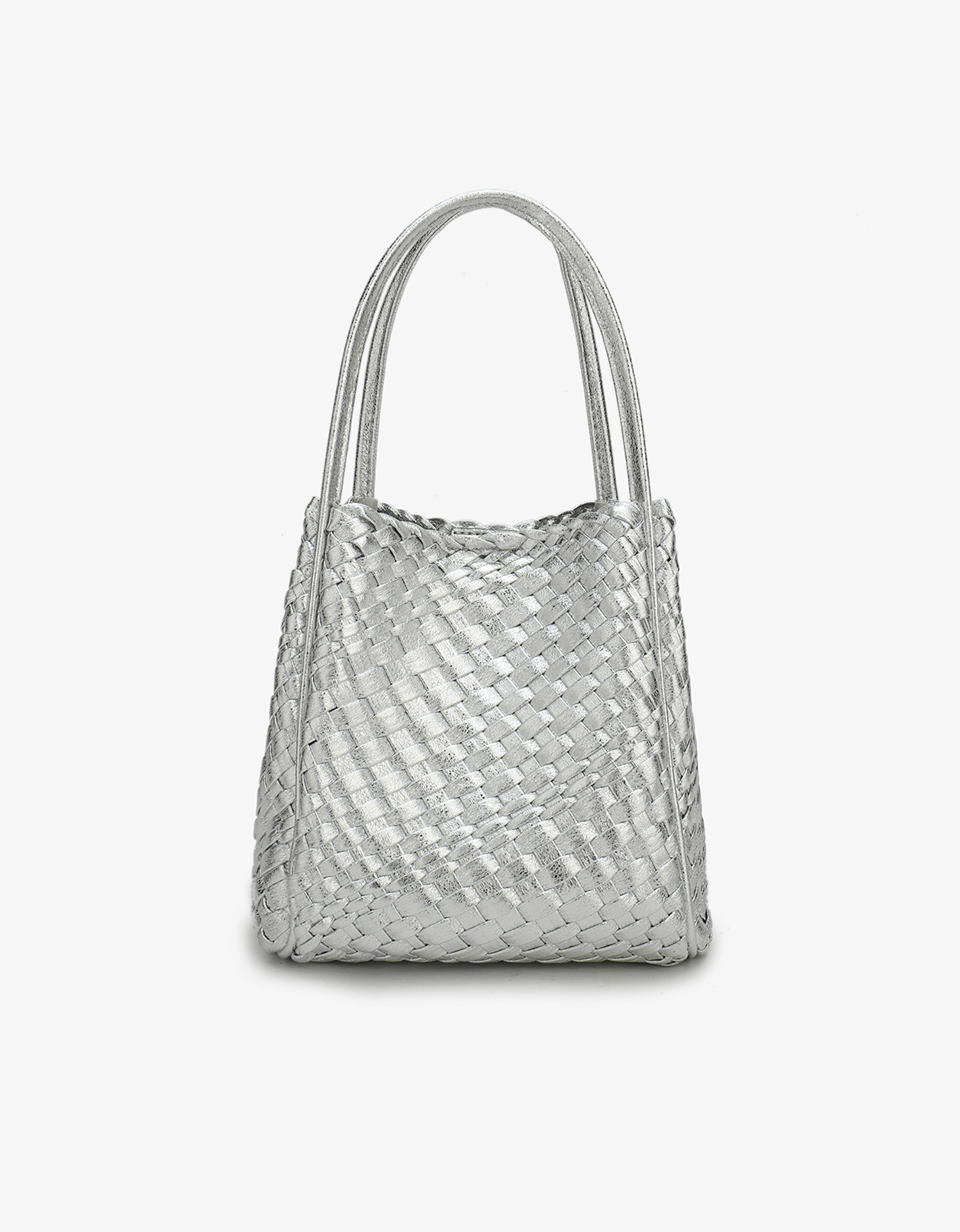 HOLLACE MINI TOTE WOVEN HI SHINE SILVER - REMI/REID