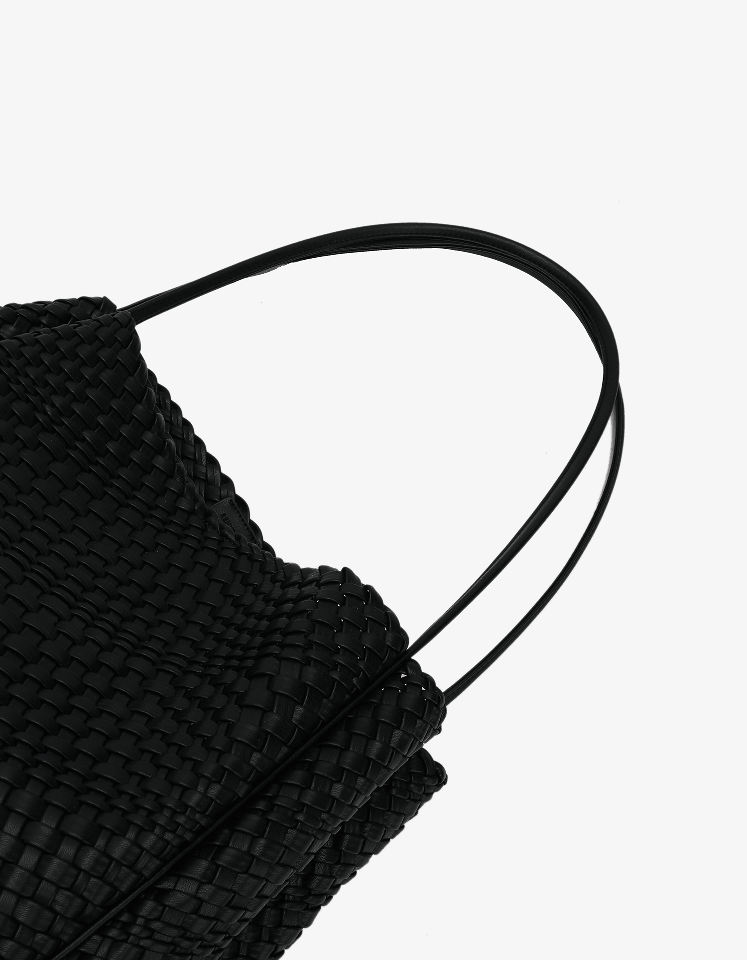HOLLACE NORTH SOUTH TOTE WOVEN BLACK - REMI/REID