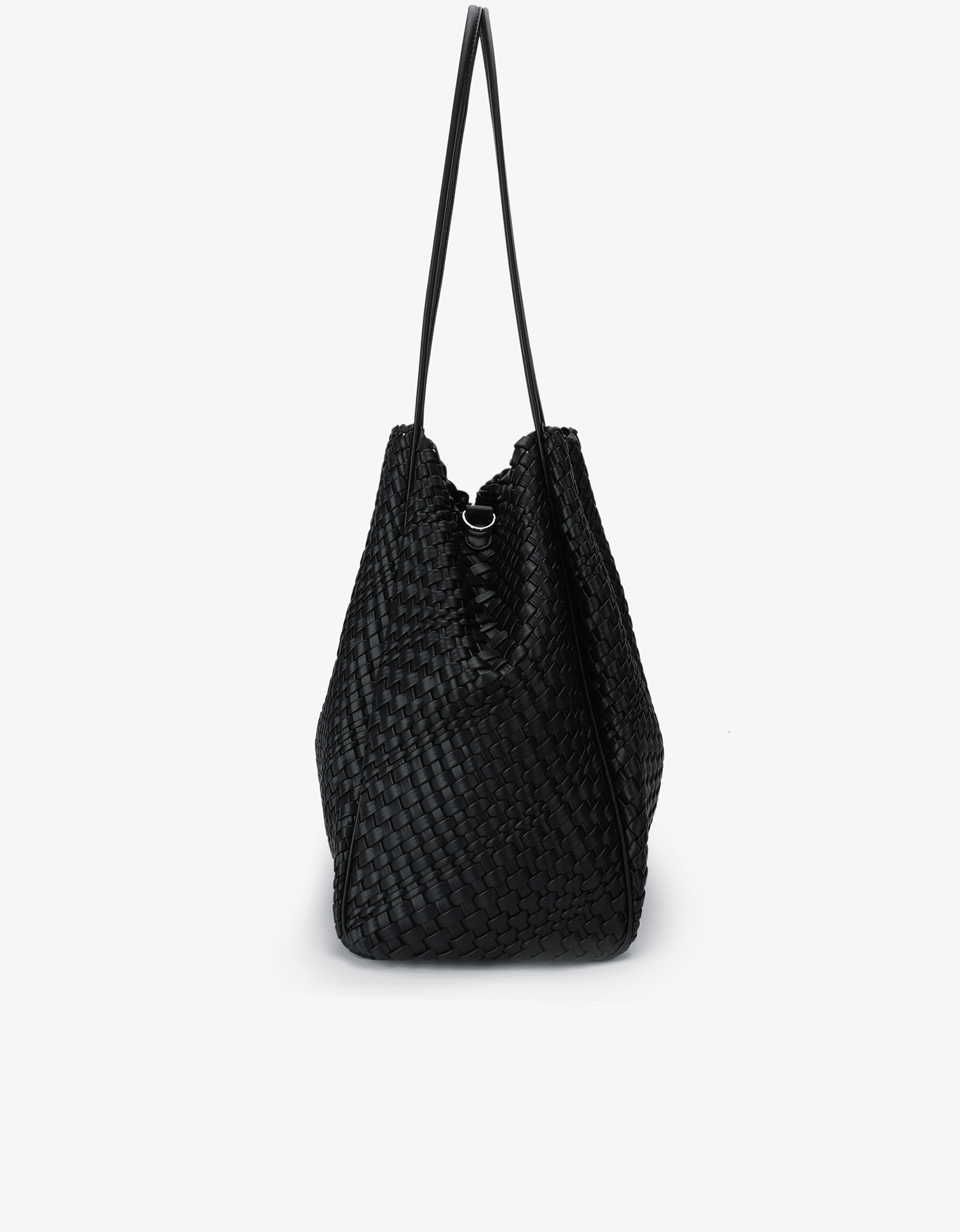 HOLLACE NORTH SOUTH TOTE WOVEN BLACK - REMI/REID