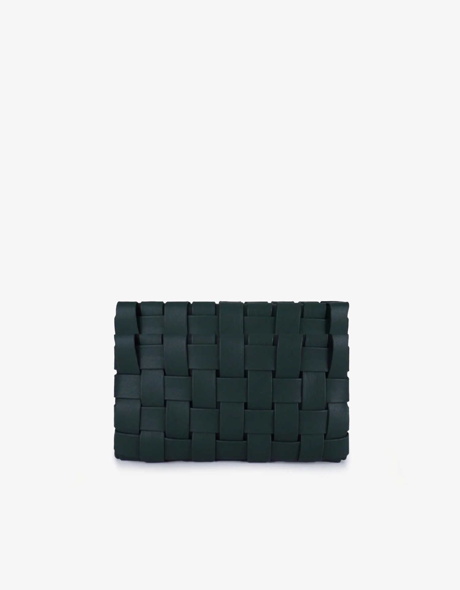 LINDY CLUTCH WOVEN LARGE EMERALD