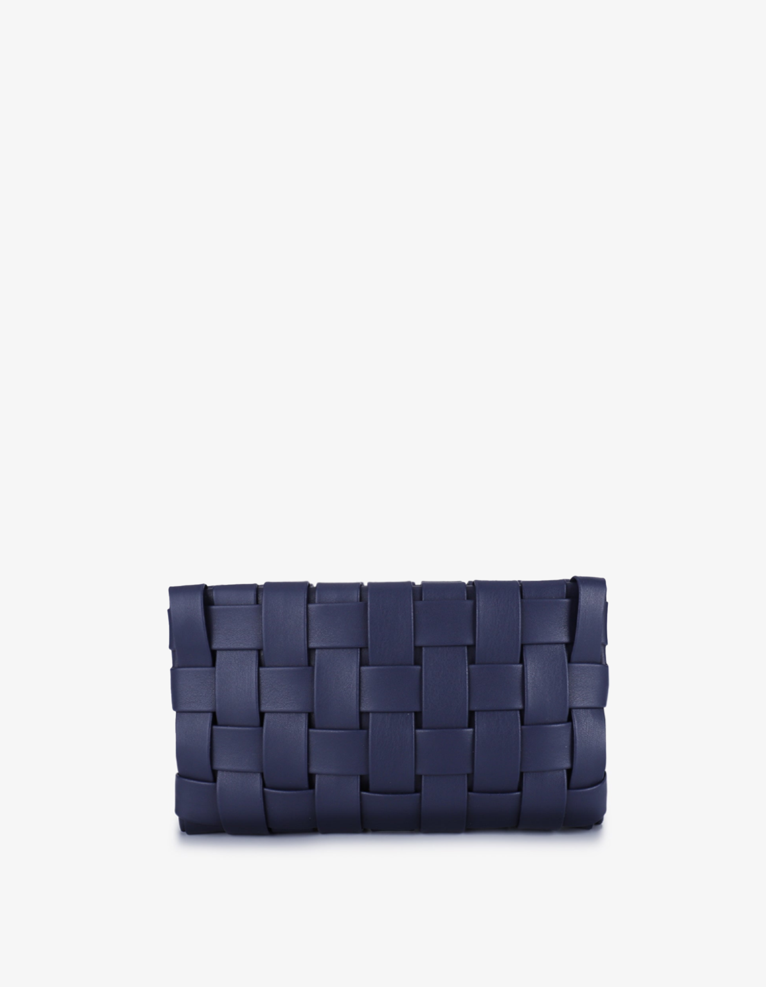 LINDY WOVEN CLUTCH SMALL NAVY