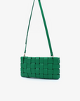 LINDY WOVEN CLUTCH SMALL GREEN
