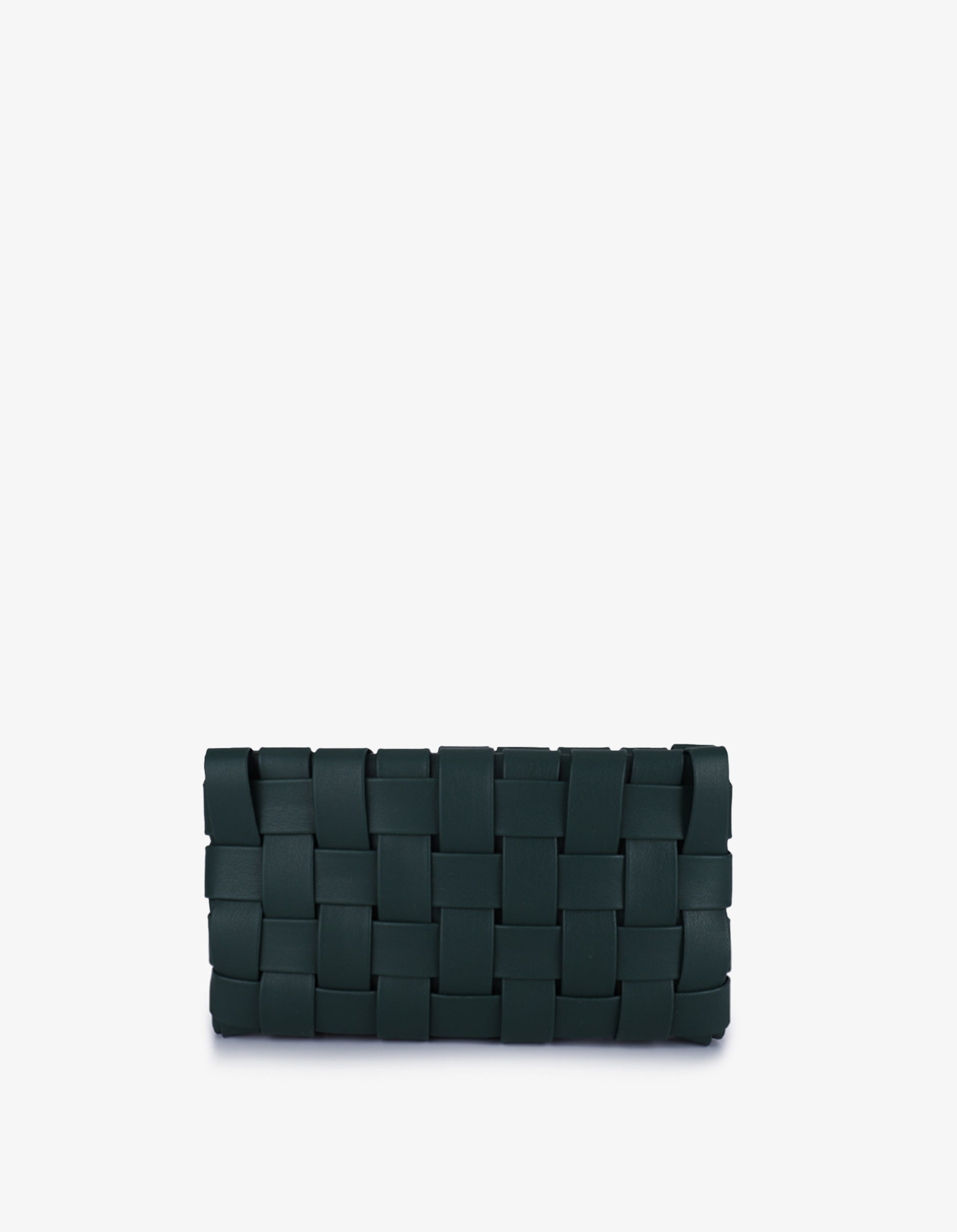 LINDY WOVEN CLUTCH SMALL EMERALD