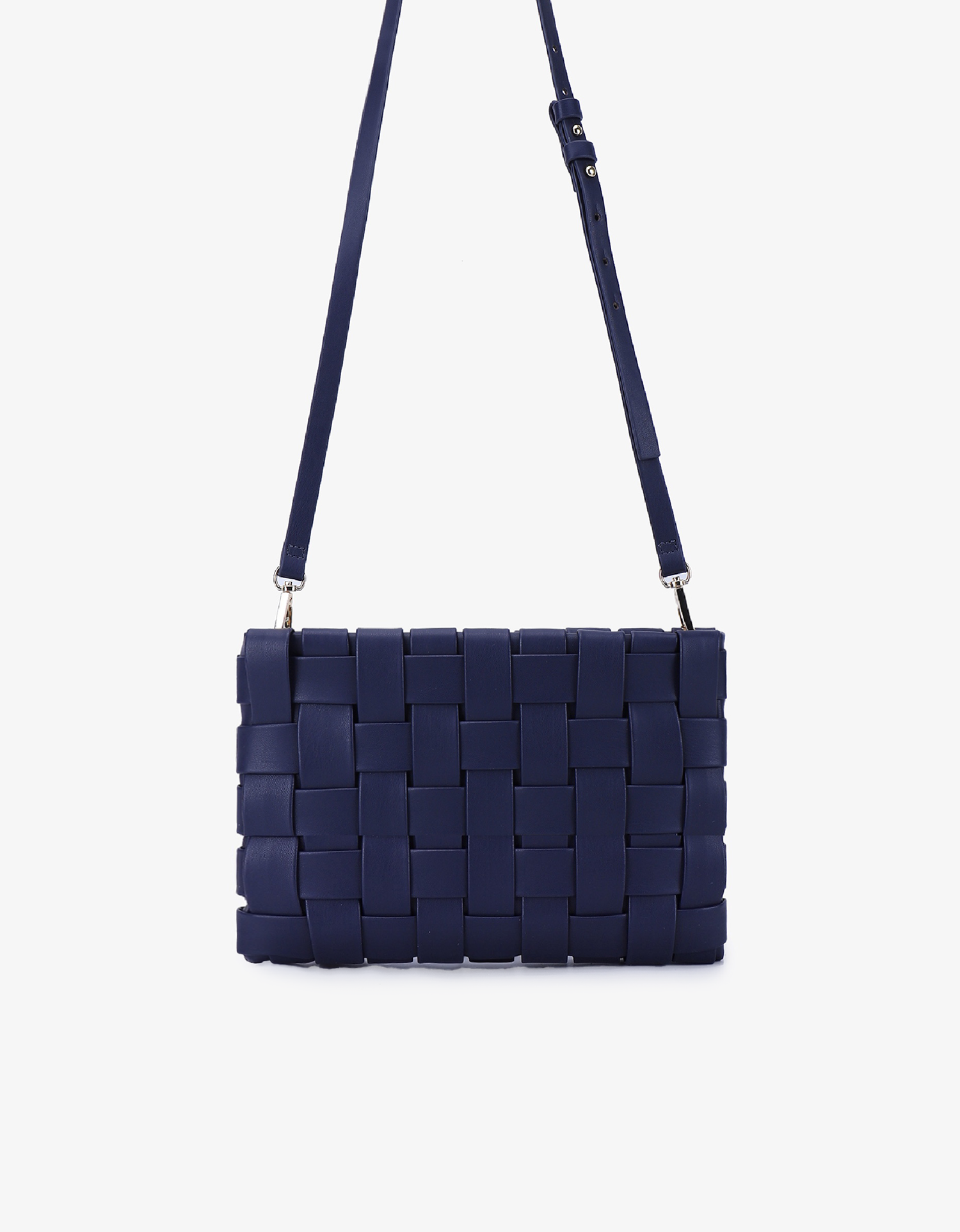 LINDY CLUTCH WOVEN LARGE NAVY