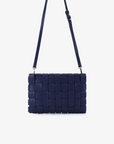 LINDY CLUTCH WOVEN LARGE NAVY