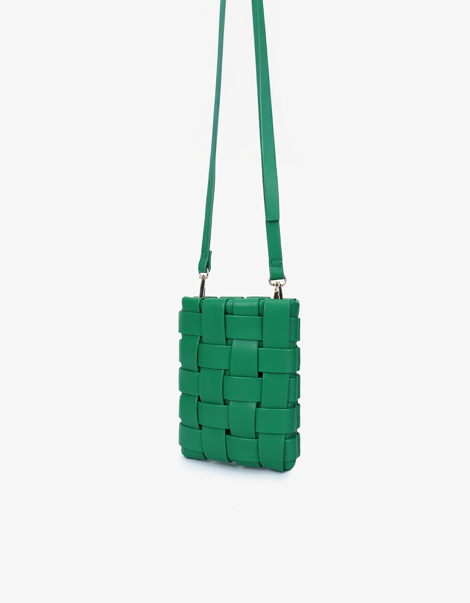 LINDY WOVEN CELLPHONE GREEN