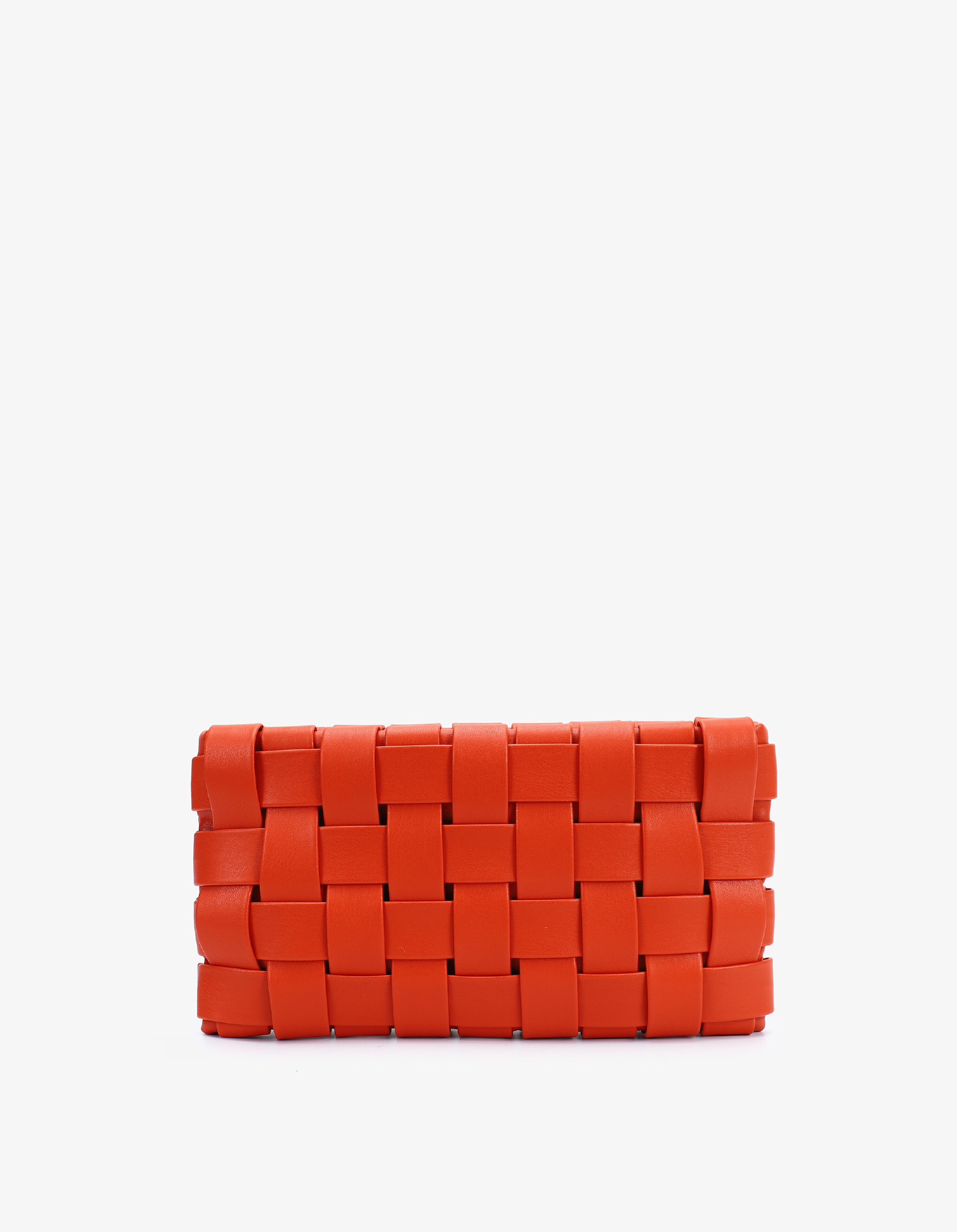 LINDY WOVEN CLUTCH SMALL ORANGE