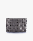 LINDY CLUTCH WOVEN LARGE ANTHRACITE