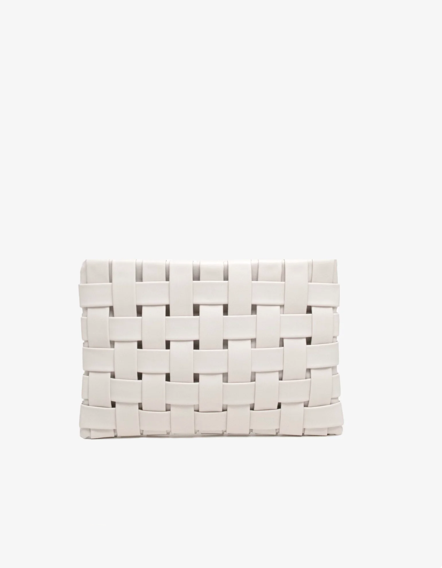 LINDY CLUTCH WOVEN LARGE OFF WHITE