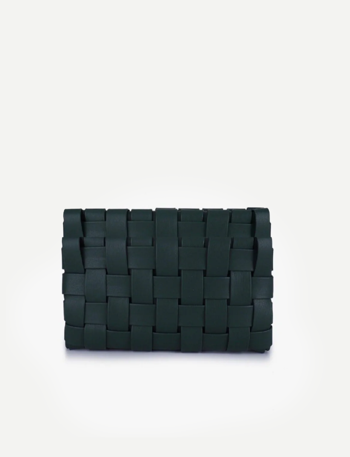 LINDY CLUTCH WOVEN LARGE EMERALD