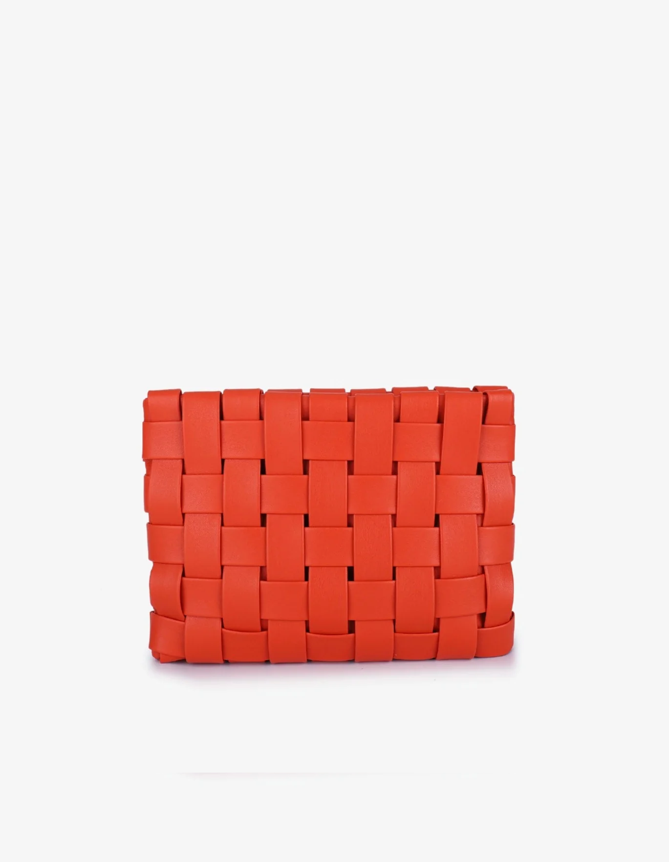 LINDY CLUTCH WOVEN LARGE ORANGE