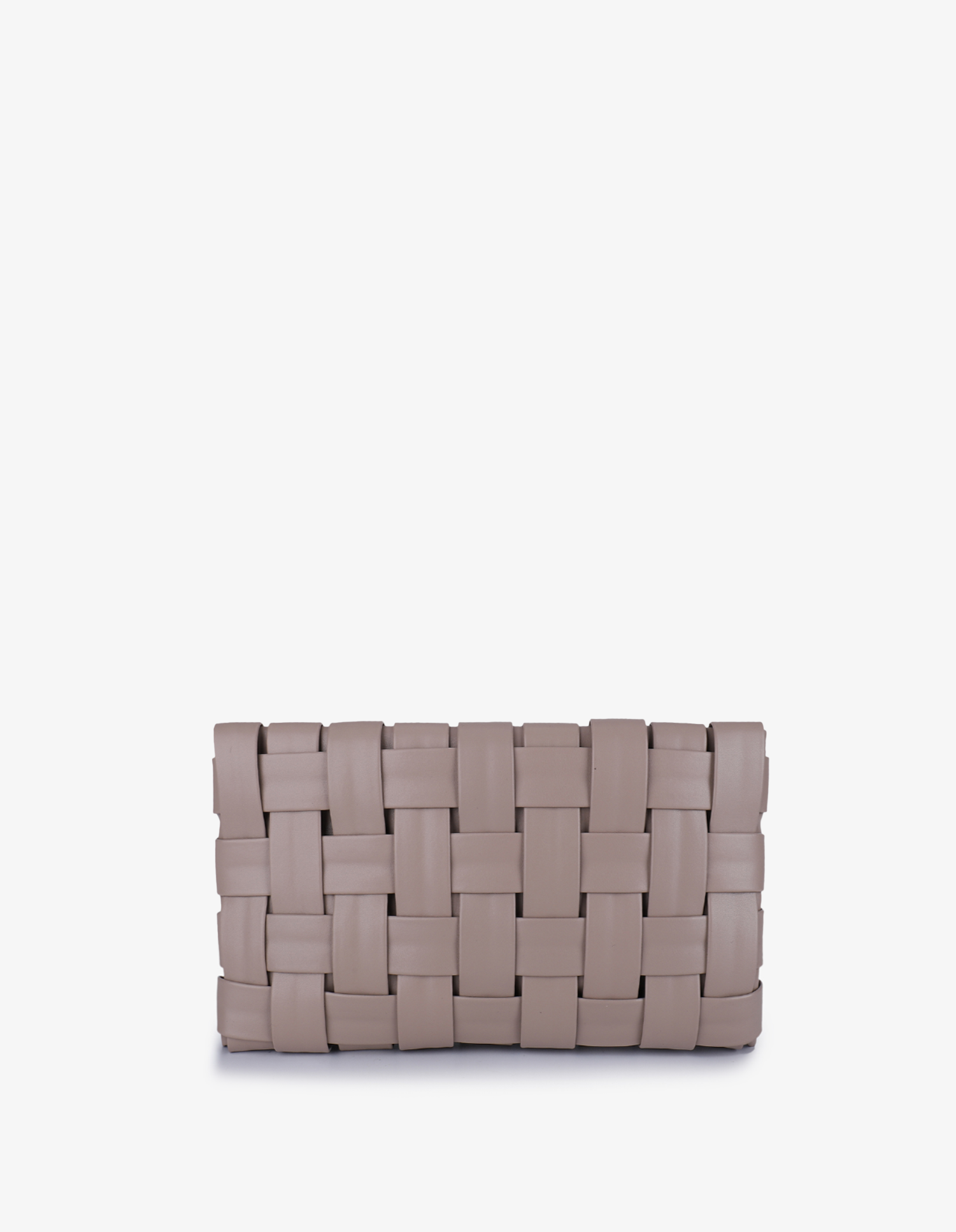 LINDY WOVEN CLUTCH SMALL LIGHT TAN